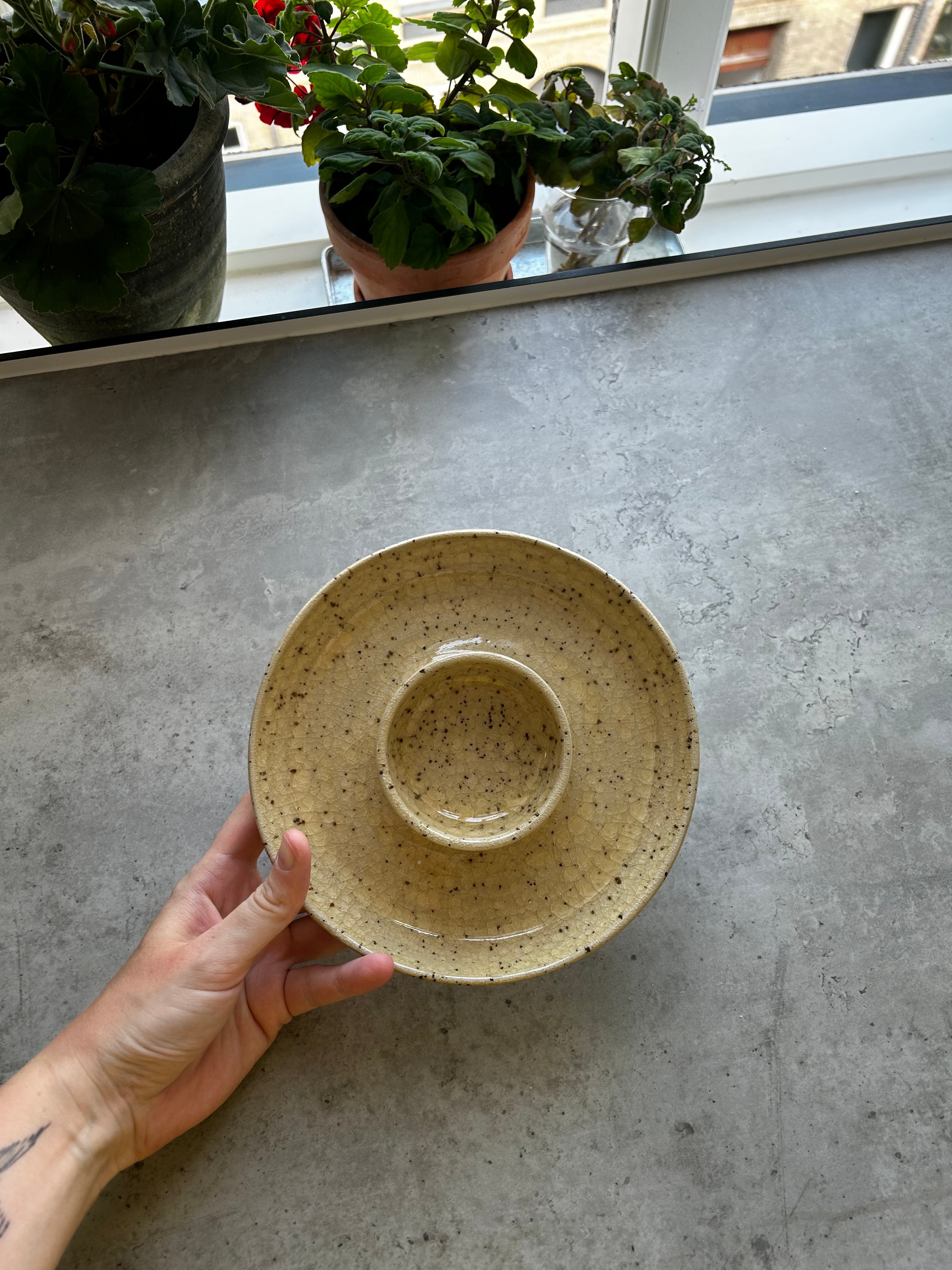 Lille chips med dip skål